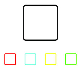Stop button. Media Stop icon vector. Set elements in colored icons. Stop button vector solid icons - ui icon vector