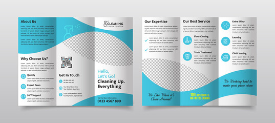 House Cleaning Trifold Brochure Template