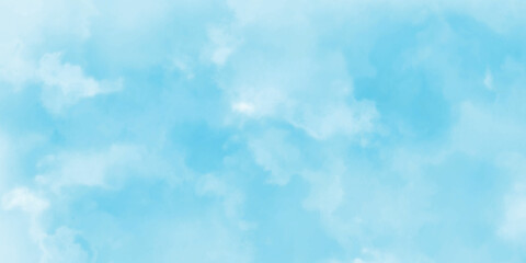 Fototapeta na wymiar blue sky watercolor background. Aquarelle paint paper textured canvas element for text design