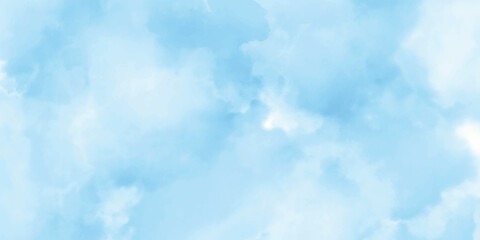 Hand painted watercolor sky and clouds, abstract watercolor background, vector illustration.