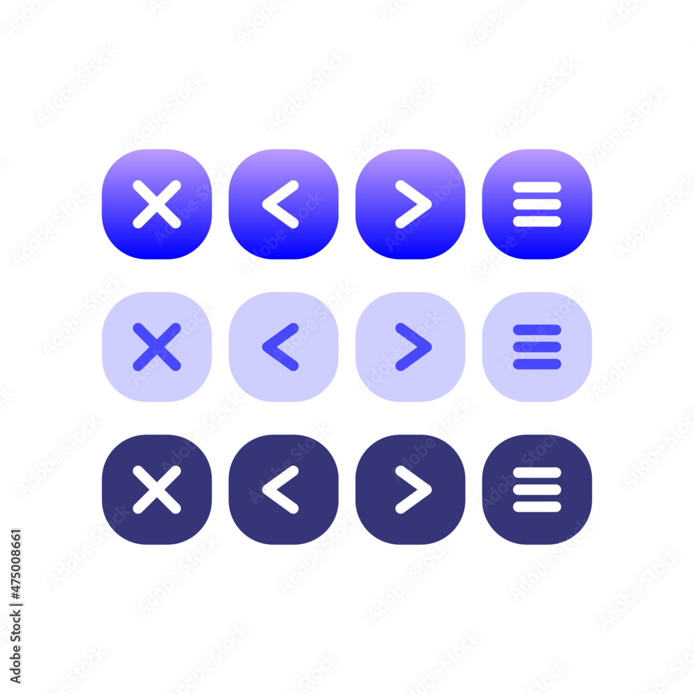 Poster ui gradient button icon kits