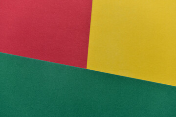 Abstract color paper and colorful paper background. red, green and yellow paper color