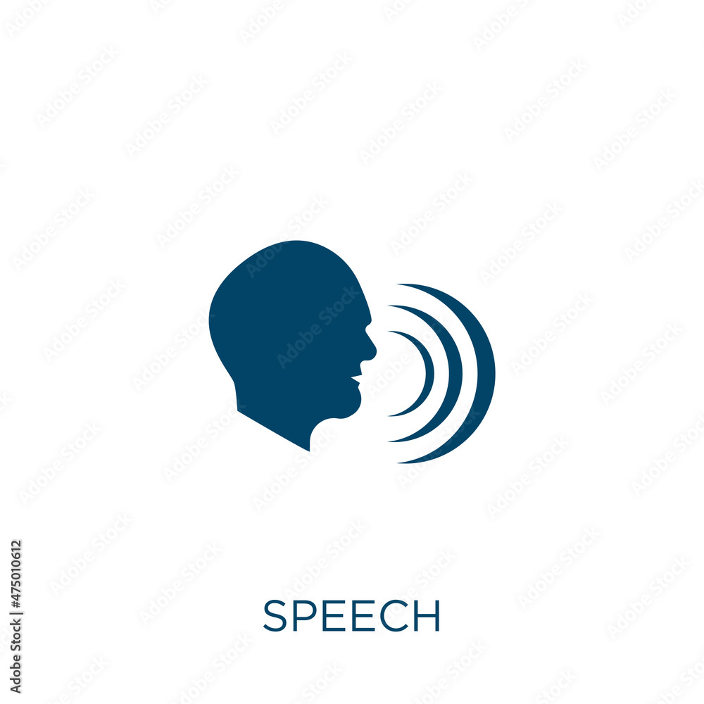 Poster speech vector icon. internet filled flat symbol for mobile concept and web design. black talk glyph 