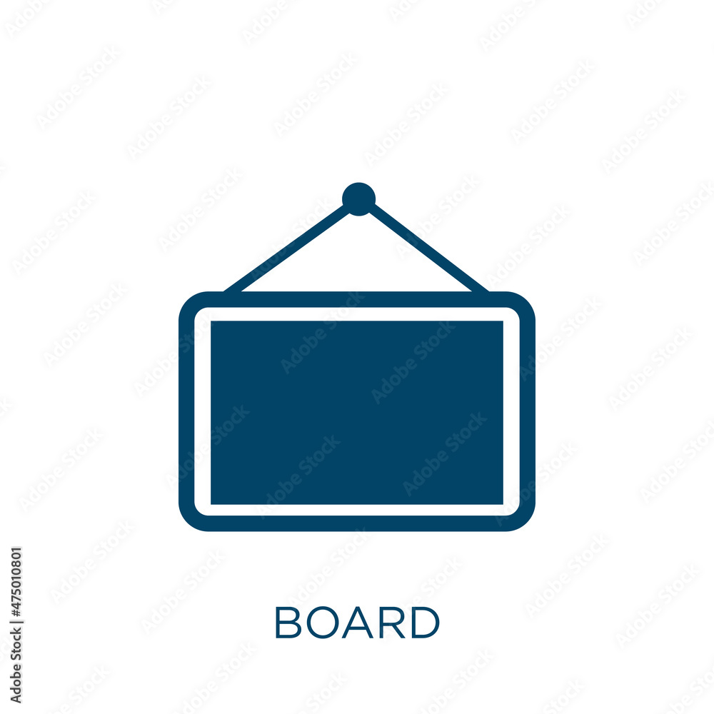 Poster board vector icon. internet filled flat symbol for mobile concept and web design. black computer gly