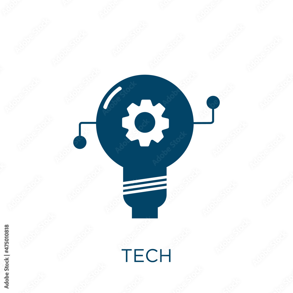 Poster tech vector icon. technology filled flat symbol for mobile concept and web design. black network gly