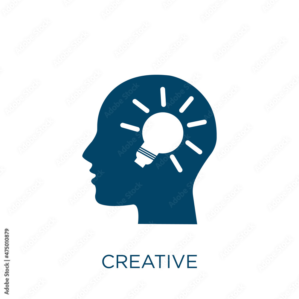 Poster creative vector icon. idea filled flat symbol for mobile concept and web design. black simple glyph 