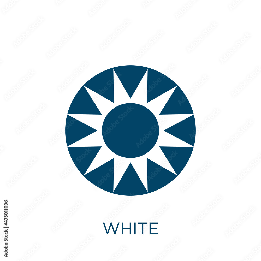 Poster white vector icon. collection filled flat symbol for mobile concept and web design. black button gly