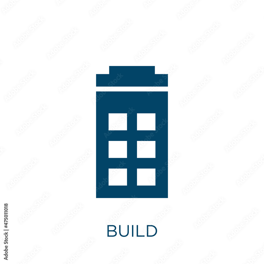 Poster build vector icon. technology filled flat symbol for mobile concept and web design. black work glyph