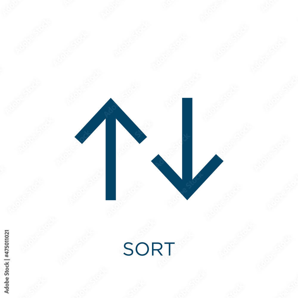 Poster sort vector icon. sorting filled flat symbol for mobile concept and web design. black internet glyph