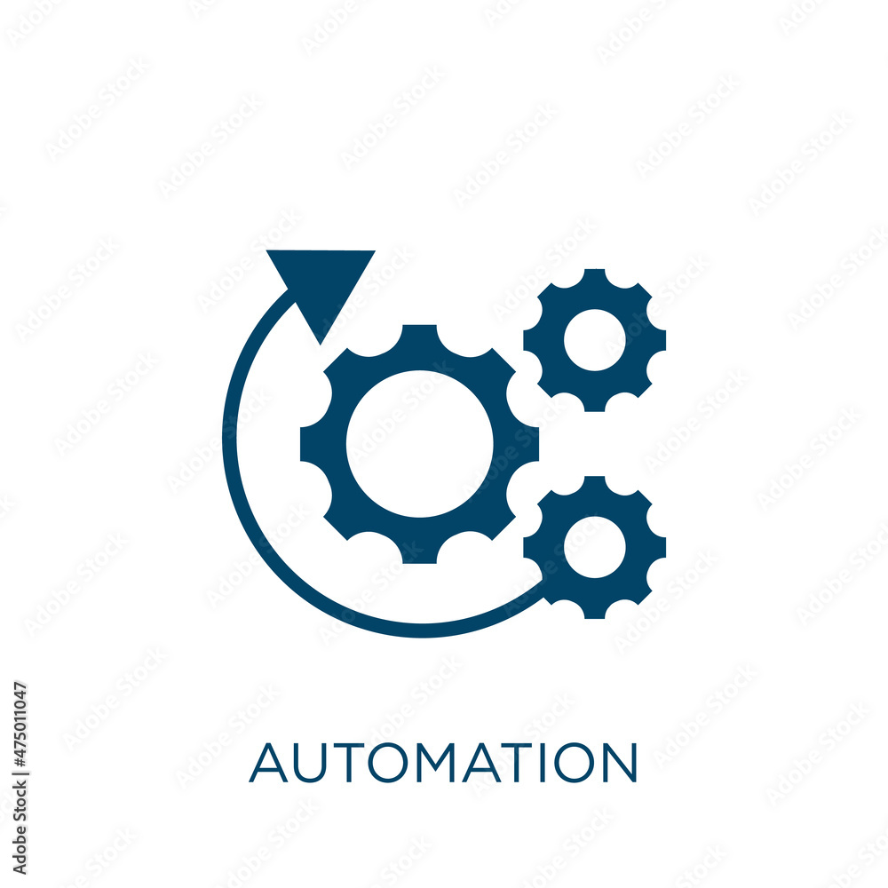Aufkleber automation vector icon. business filled flat symbol for mobile concept and web design. black technol