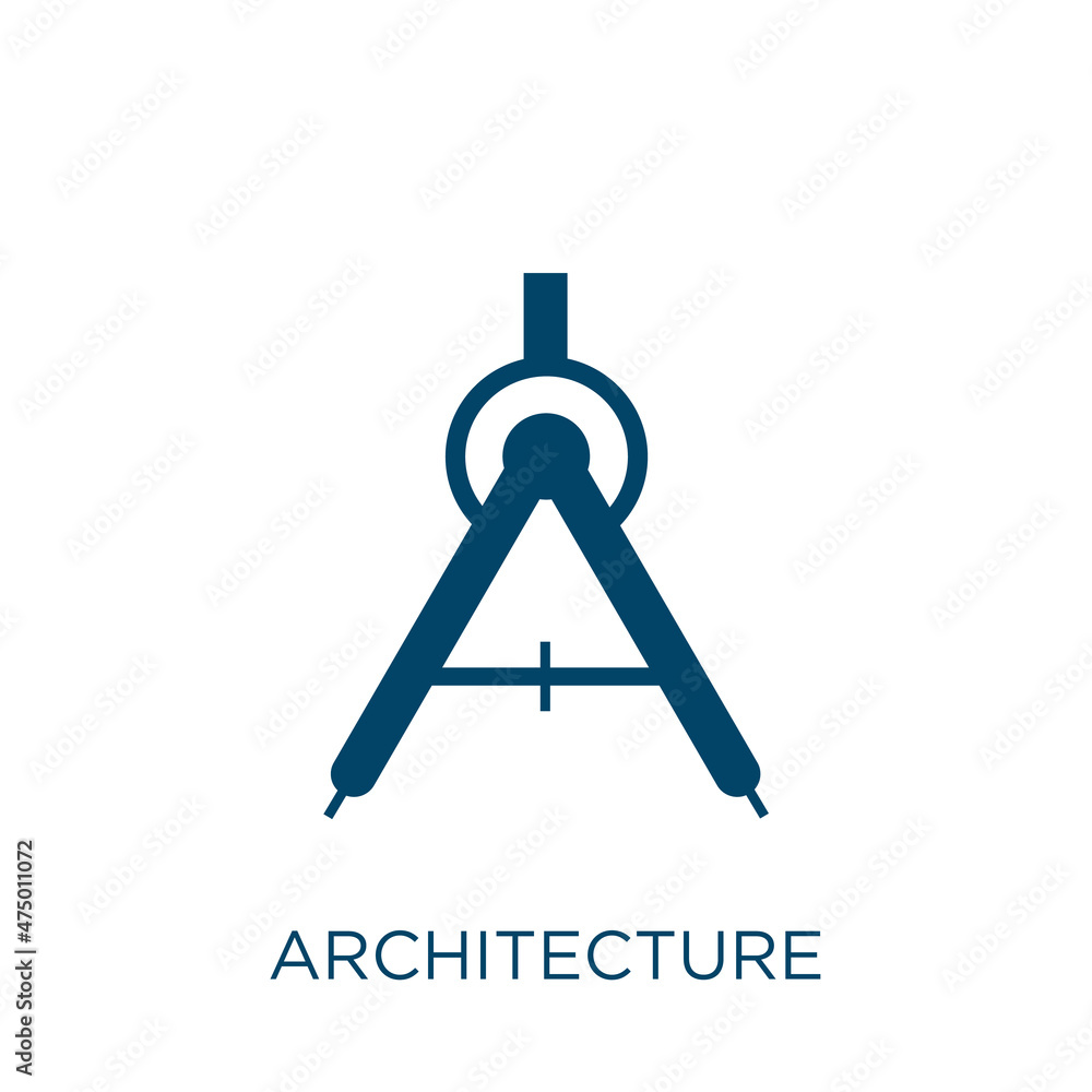 Poster architecture vector icon. house filled flat symbol for mobile concept and web design. black construc