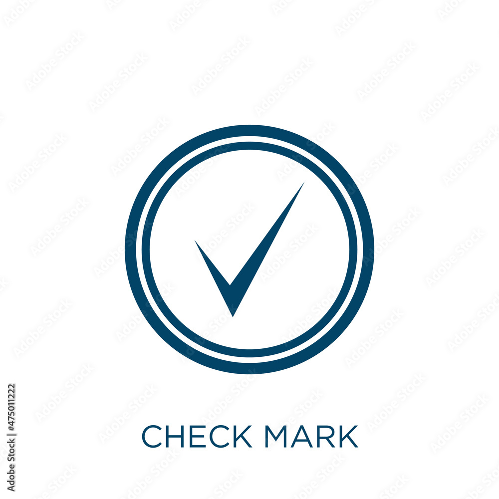 Poster check mark vector icon. correct filled flat symbol for mobile concept and web design. black checkmar