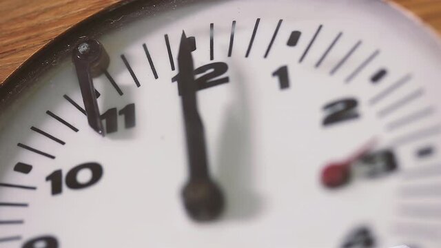Chess Clock Running Out of Time, Analog Chess Clock, The Flag Falls to Indicate the Exact moment the Time has Expired. Close Up. Zoom In. 4K Resolution.