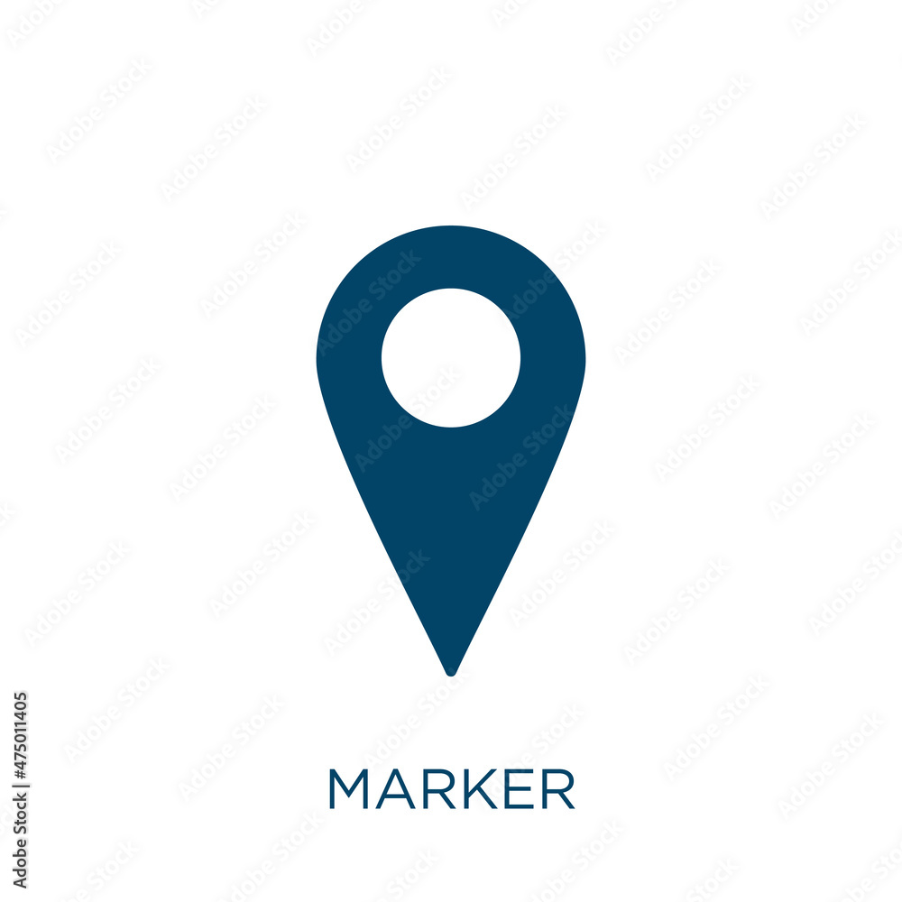Poster marker vector icon. pointer filled flat symbol for mobile concept and web design. black location gly