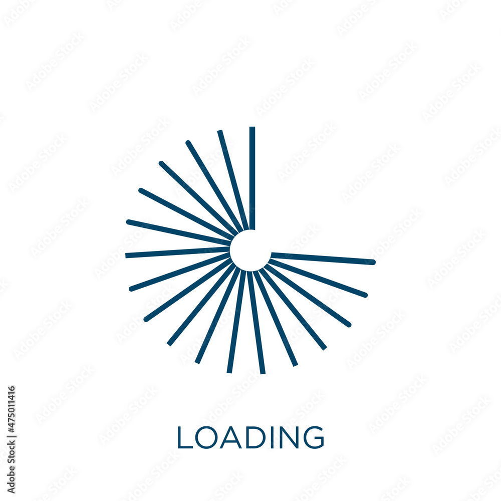 Aufkleber loading vector icon. load filled flat symbol for mobile concept and web design. black collection gly