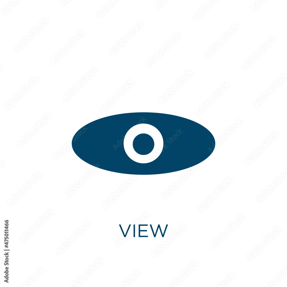 Aufkleber view vector icon. internet filled flat symbol for mobile concept and web design. black button glyph 
