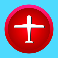 Fototapeta premium circle button vector design plane