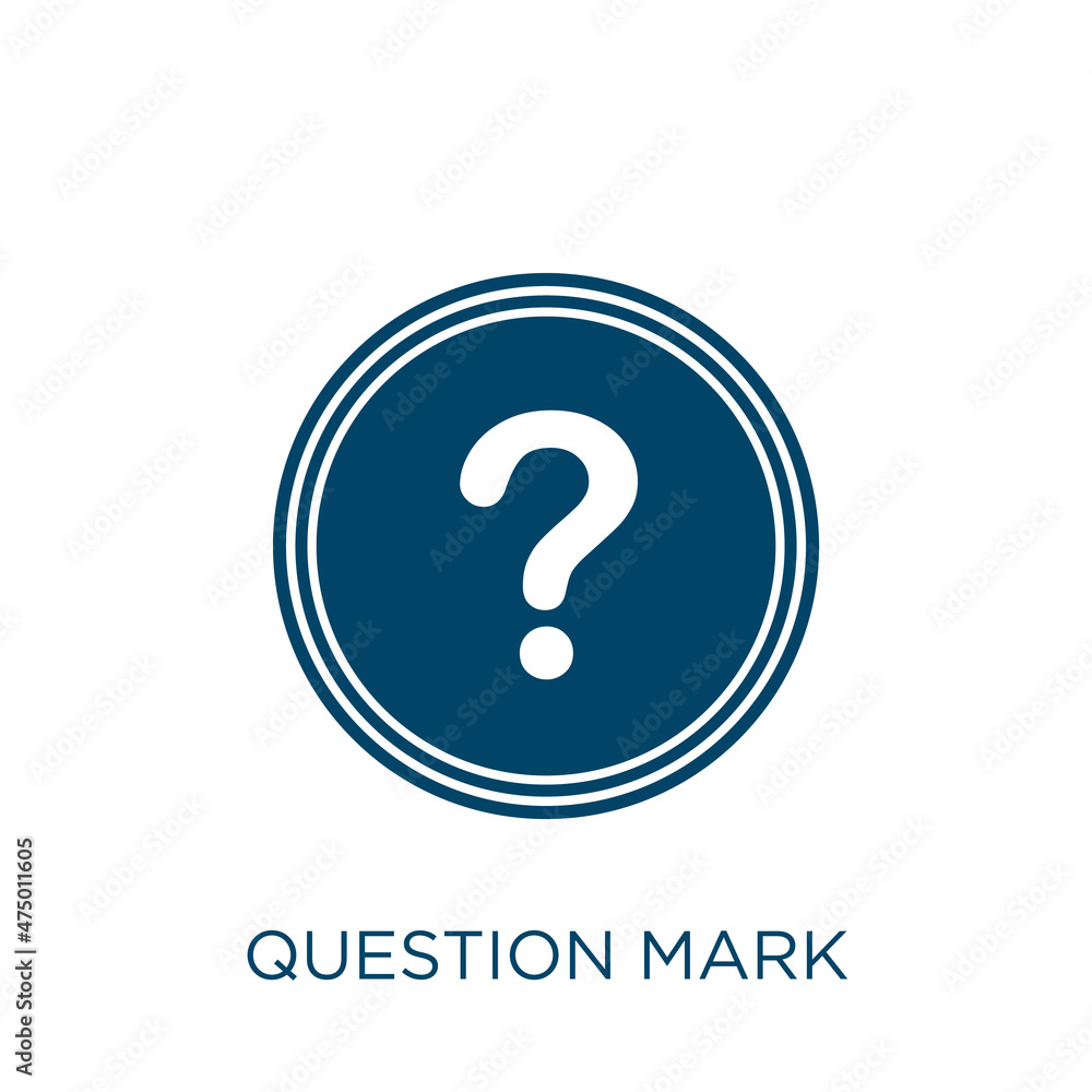 Poster question mark vector icon. question filled flat symbol for mobile concept and web design. black help