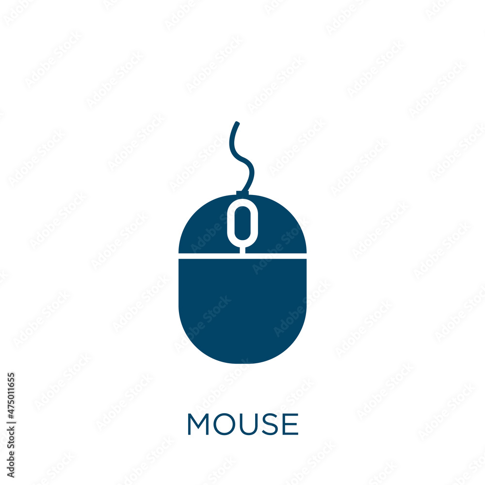 Poster mouse vector icon. arrow filled flat symbol for mobile concept and web design. black click glyph ico