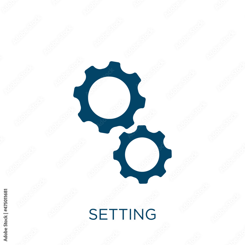 Poster setting vector icon. business filled flat symbol for mobile concept and web design. black technology