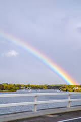 rainbow over the river