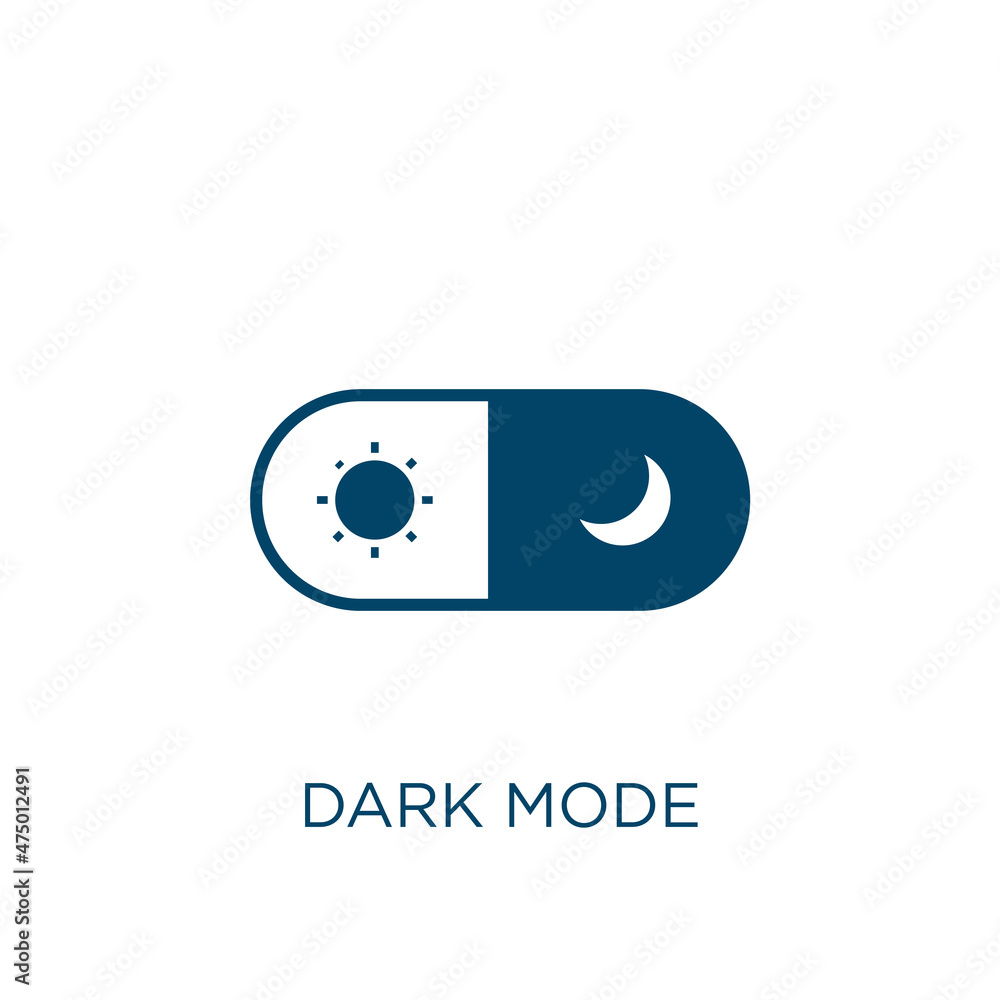 Poster dark mode vector icon. dark filled flat symbol for mobile concept and web design. black mode glyph i