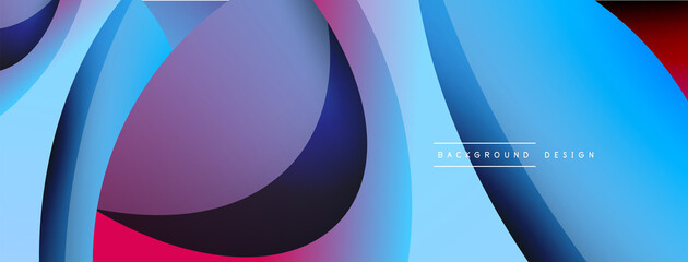 Creative geometric wallpaper. Minimal abstract background. Circle and wave composition vector illustration for wallpaper banner background or landing page