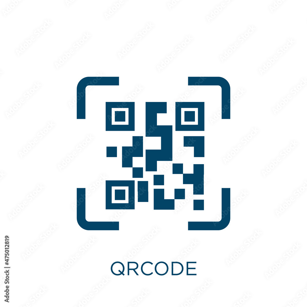 Poster qrcode vector icon. code filled flat symbol for mobile concept and web design. black scan glyph icon