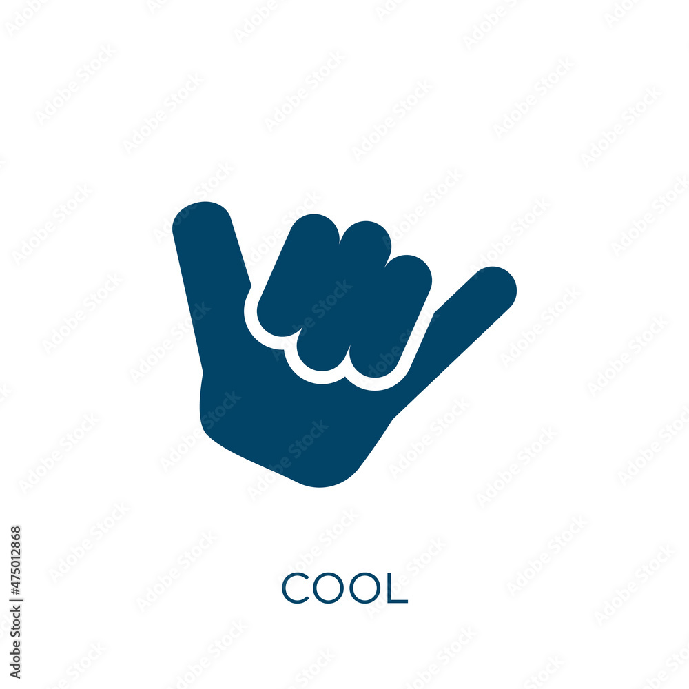 Aufkleber cool vector icon. button filled flat symbol for mobile concept and web design. black internet glyph 