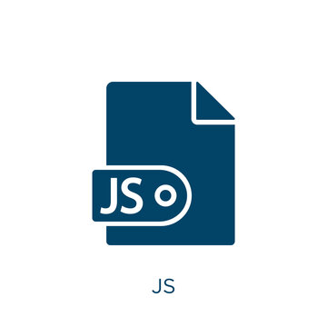 js vector icon. css filled flat symbol for mobile concept and web design. Black html glyph icon. Isolated sign, logo illustration. Vector graphics.