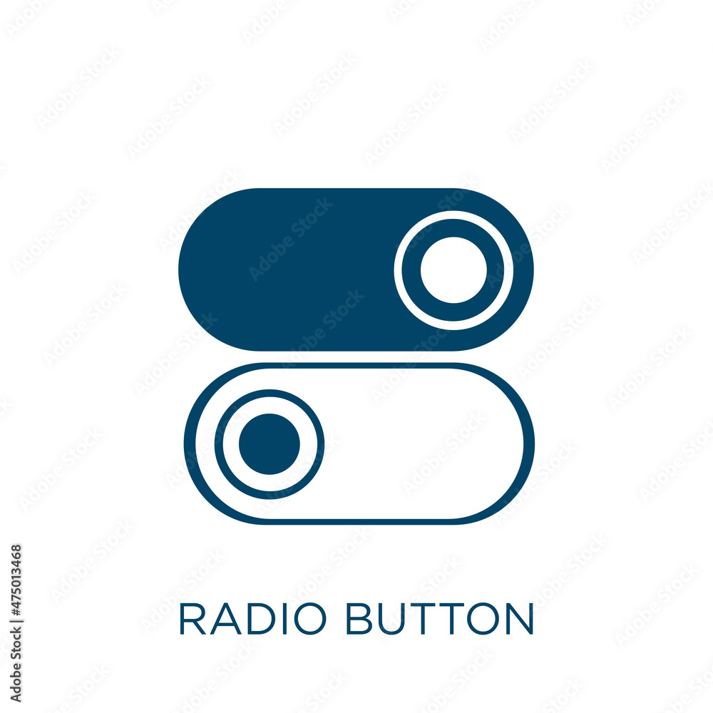 Poster radio button vector icon. radio filled flat symbol for mobile concept and web design. black button g