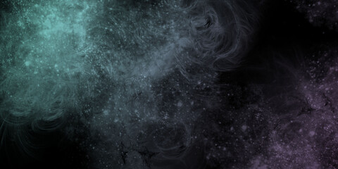 abstract space, colorful nebula, stars and sky