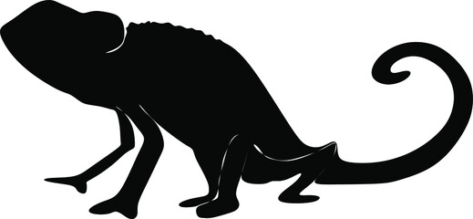 silhouette of a reptile