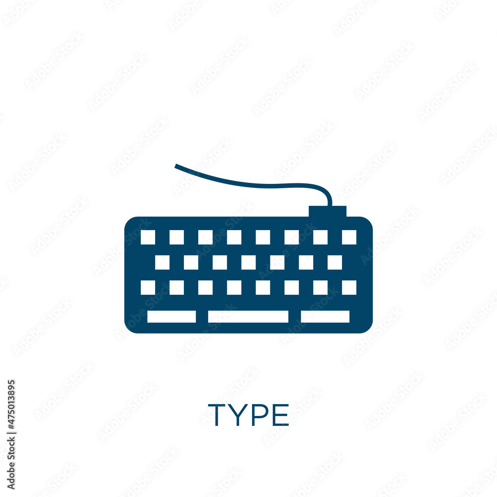 Poster type vector icon. collection filled flat symbol for mobile concept and web design. black simple glyp