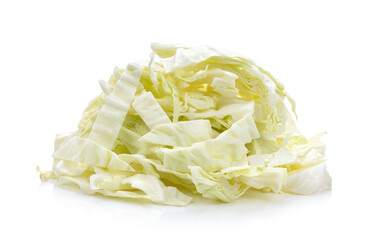 Slice Cabbage on whie