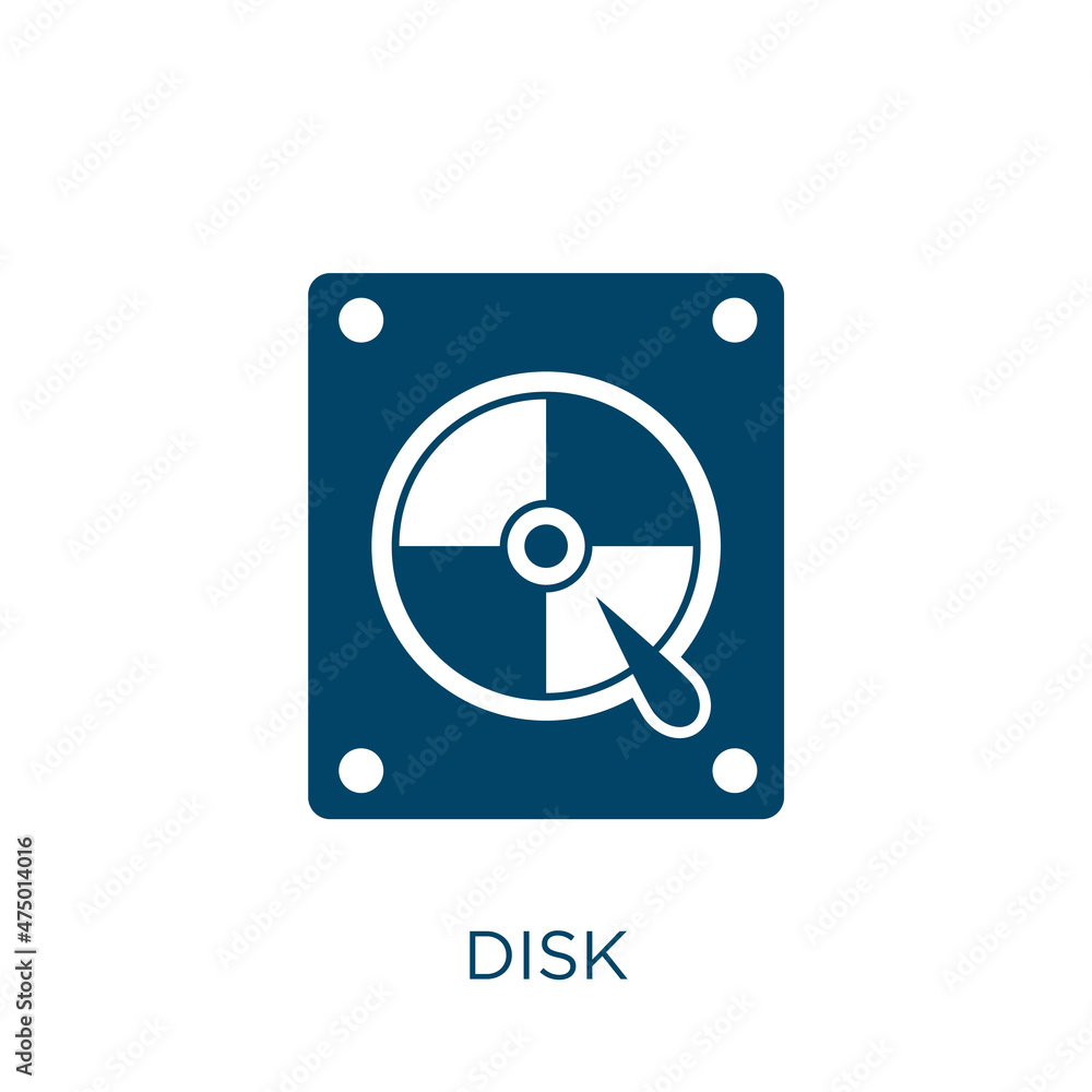 Poster disk vector icon. computer filled flat symbol for mobile concept and web design. black internet glyp