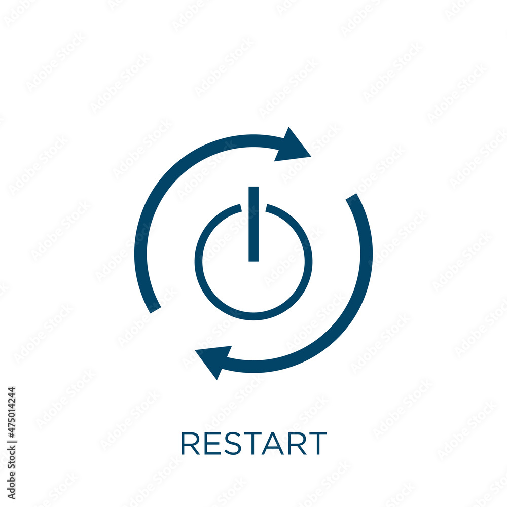 Aufkleber restart vector icon. refresh filled flat symbol for mobile concept and web design. black arrow glyph