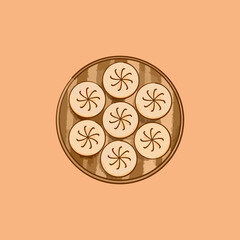 Illustration design of hand drawn cartoon small cage bag

