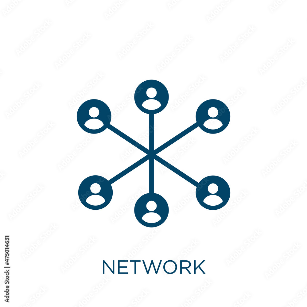 Aufkleber network vector icon. communication filled flat symbol for mobile concept and web design. black techn