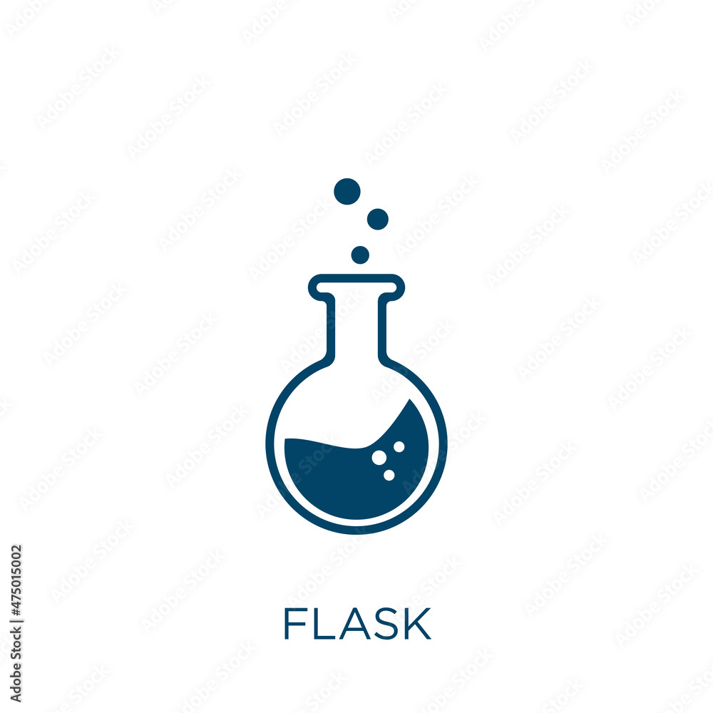 Aufkleber flask vector icon. research filled flat symbol for mobile concept and web design. black experiment g