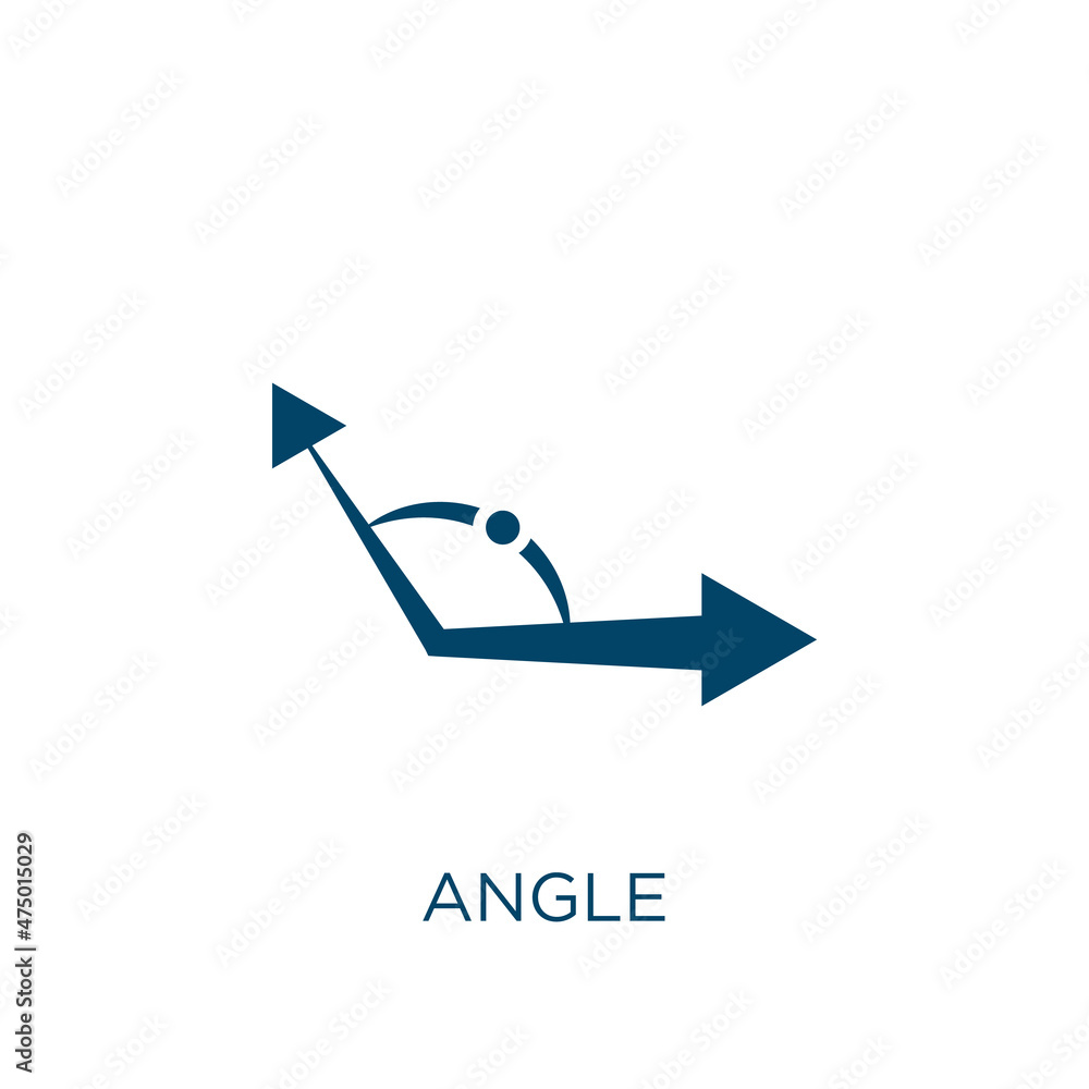 Poster angle vector icon. circle filled flat symbol for mobile concept and web design. black rotate glyph i