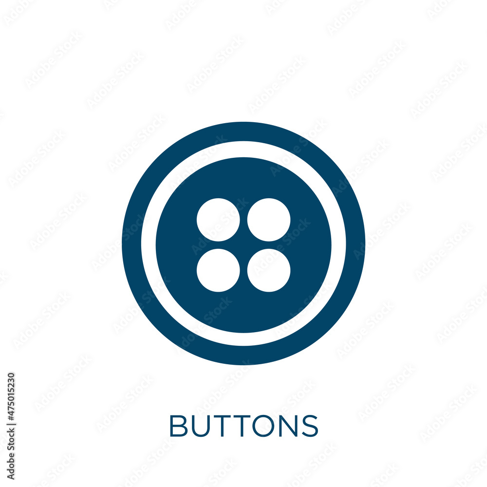 Poster buttons vector icon. internet filled flat symbol for mobile concept and web design. black website gl