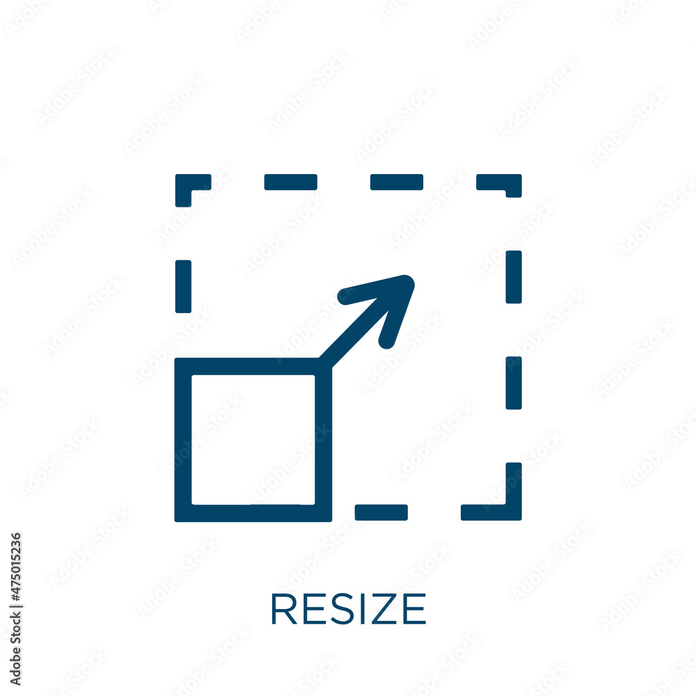 Aufkleber resize vector icon. expand filled flat symbol for mobile concept and web design. black scale glyph i