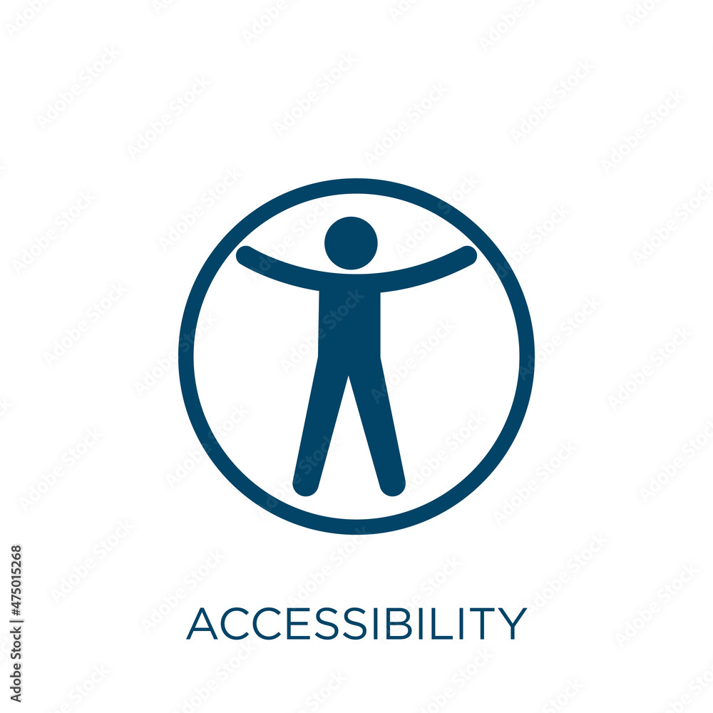 Poster accessibility vector icon. access filled flat symbol for mobile concept and web design. black networ