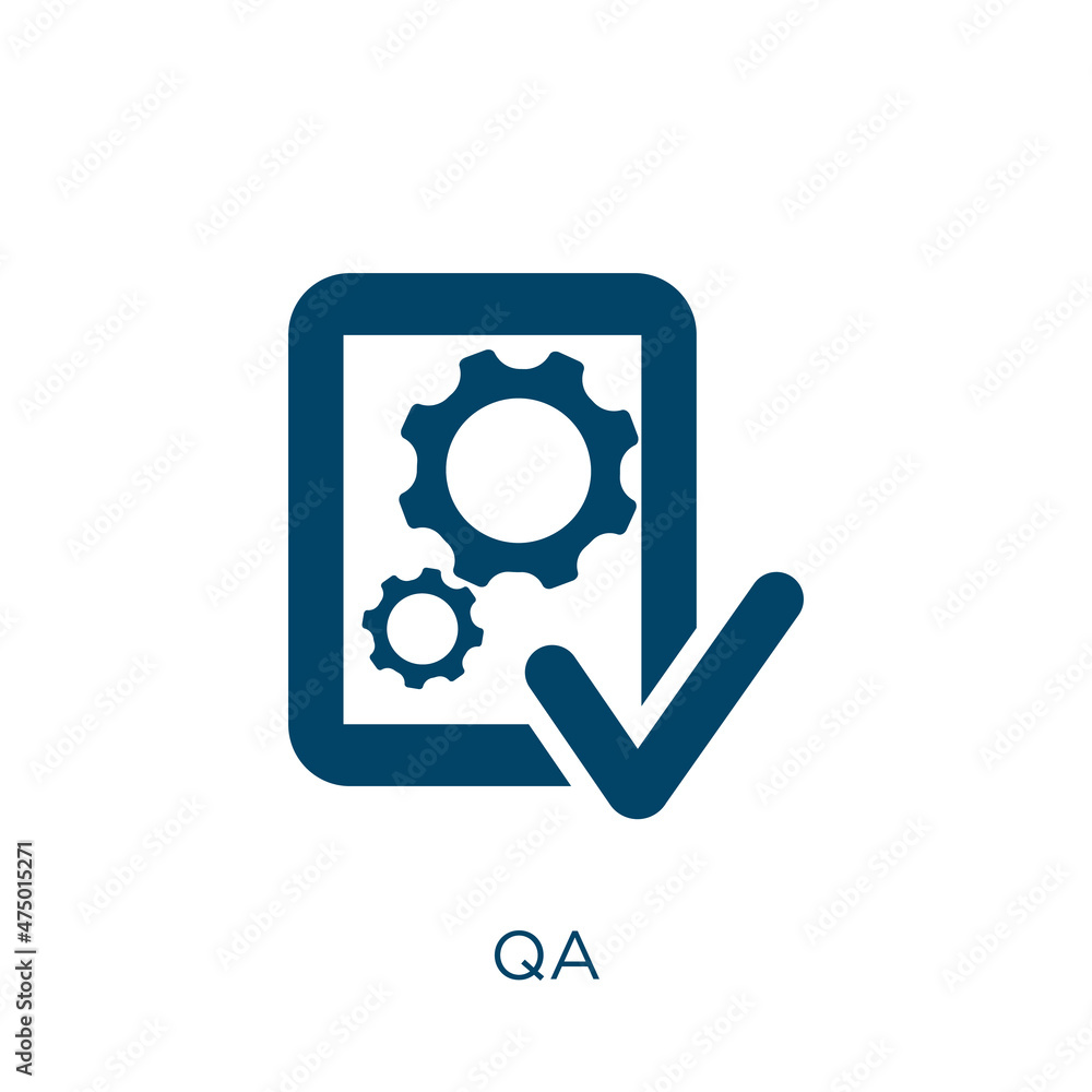 Poster qa vector icon. question filled flat symbol for mobile concept and web design. black answer glyph ic