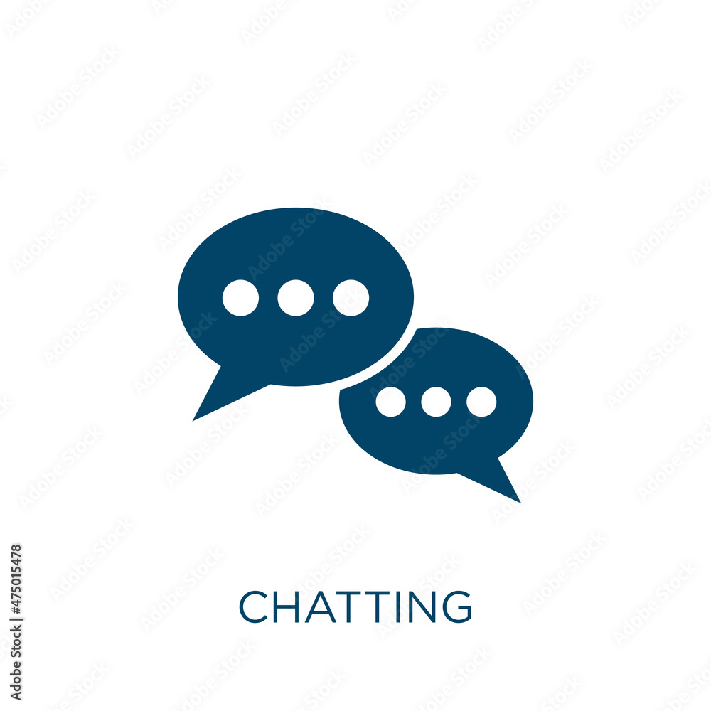 Poster chatting vector icon. chat filled flat symbol for mobile concept and web design. black communication