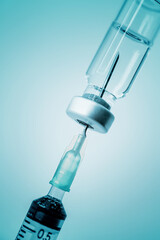 Vaccine with hypodermic syringe and needle	
