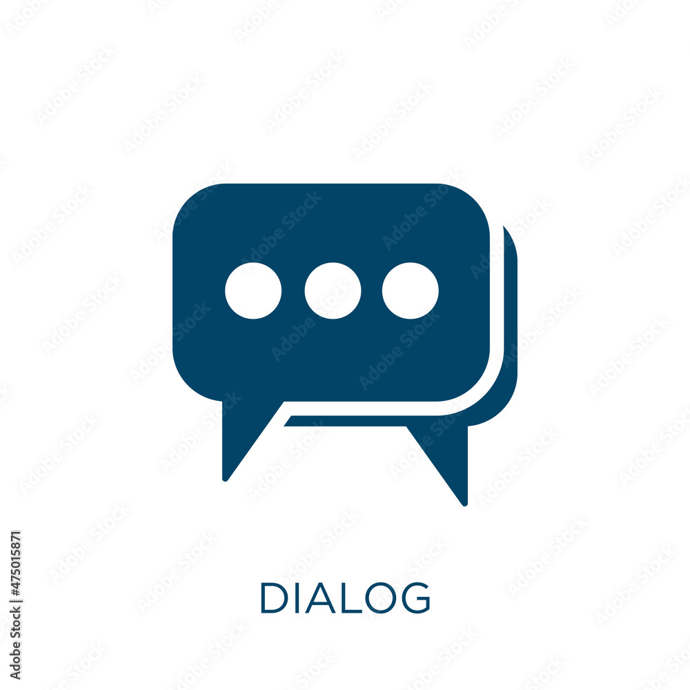Poster dialog vector icon. conversation filled flat symbol for mobile concept and web design. black bubble 