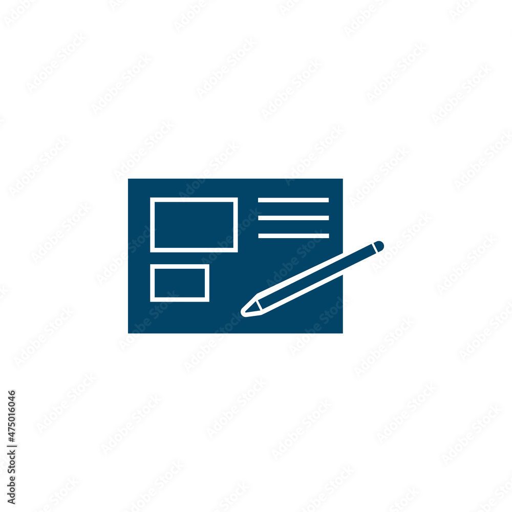 Poster outline vector icon. business filled flat symbol for mobile concept and web design. black project gl