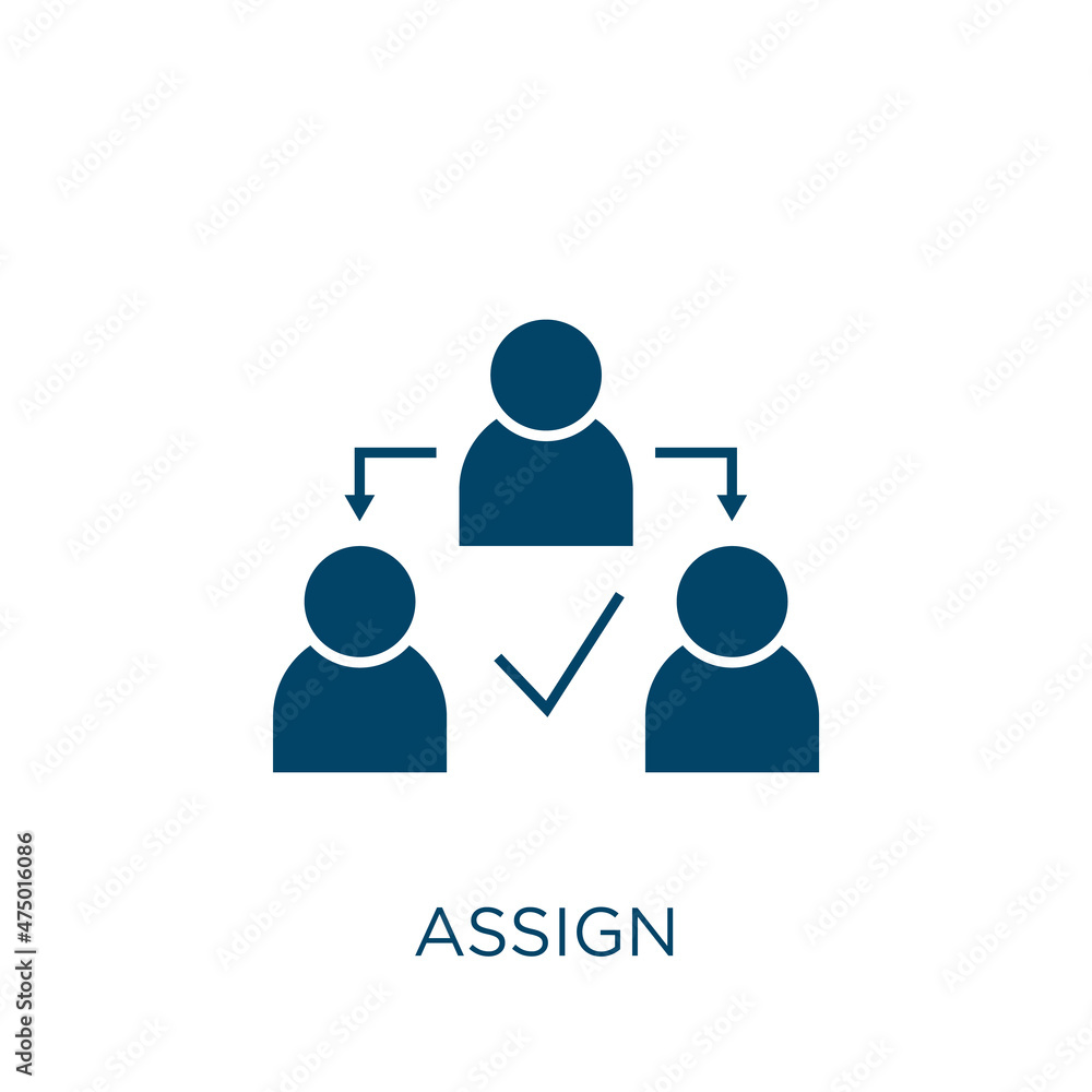 Poster assign vector icon. assignment filled flat symbol for mobile concept and web design. black check gly